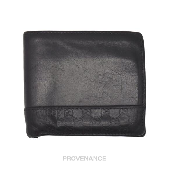 🔴 Gucci Bifold Wallet - Black MicroGuccissima Leather - Picture 1 of 9
